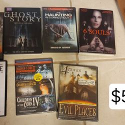 Horror DVD movies $5 ea
Fright Night, Ghost Story, The Haunting in Connecticut 2, 6 Souls, The Amityville The Awakening, Triple Feature: Children of t