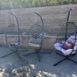 3 Egg Chairs