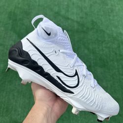 NIKE ALPHA HUARACHE NXT “WHITE / BLACK” METAL BASEBALL CLEATS (Size 10, Men’s)