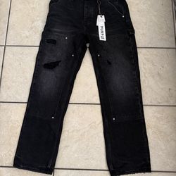 Black Baggy Purple jeans