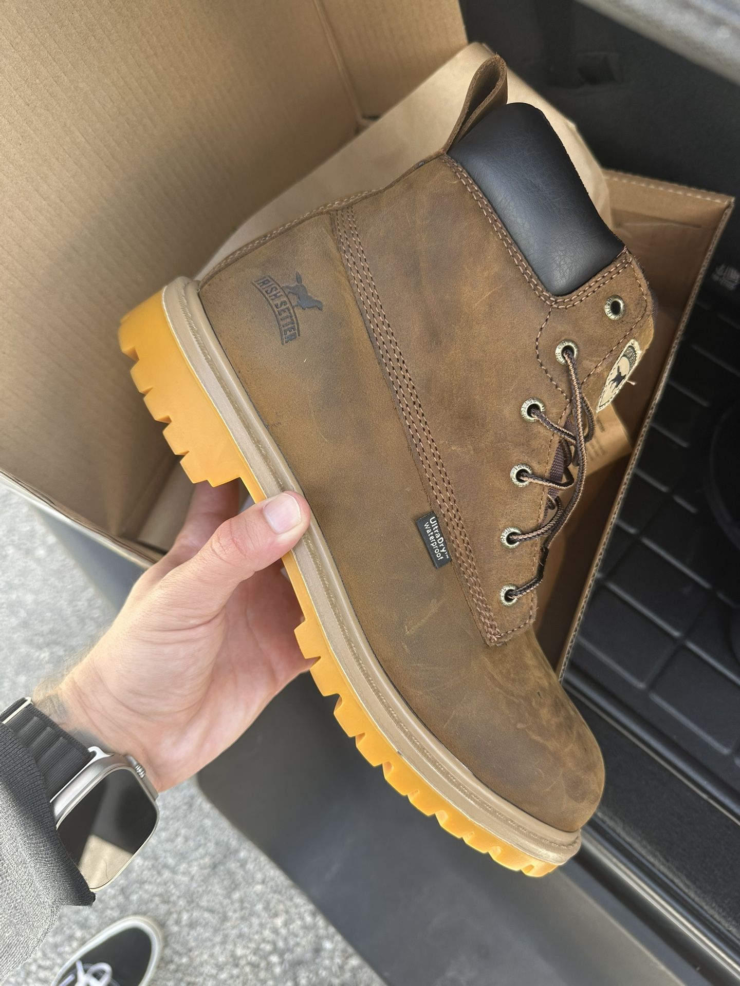 BRAND NEW SIZE 9.5 IRISH SETTER 6” ALUMINUM TOE WORK BOOTS