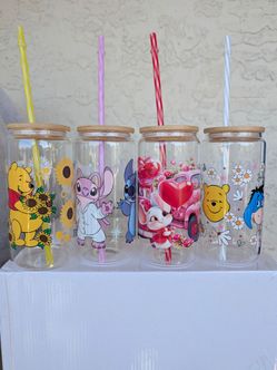 New personalized glass tumblers, many designs