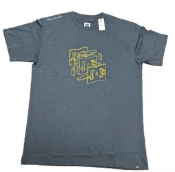 DC Men Rebuild T-Shirt 100% Cotton Short Sleeve Crew Neck Size L -Navy -NEW