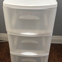 Plastic 3 Drawer Storage 