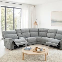 New Power Recliner Sectional Couch with Cooling Console! Cup Holders and USB! Free Delivery 🚚!