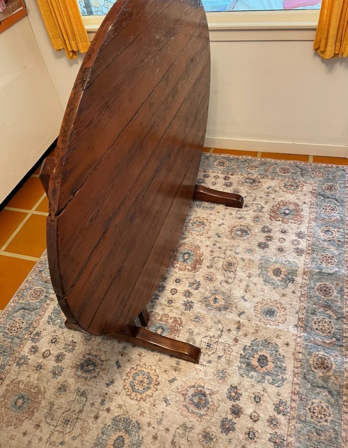 Very rare antique table that folds vertical