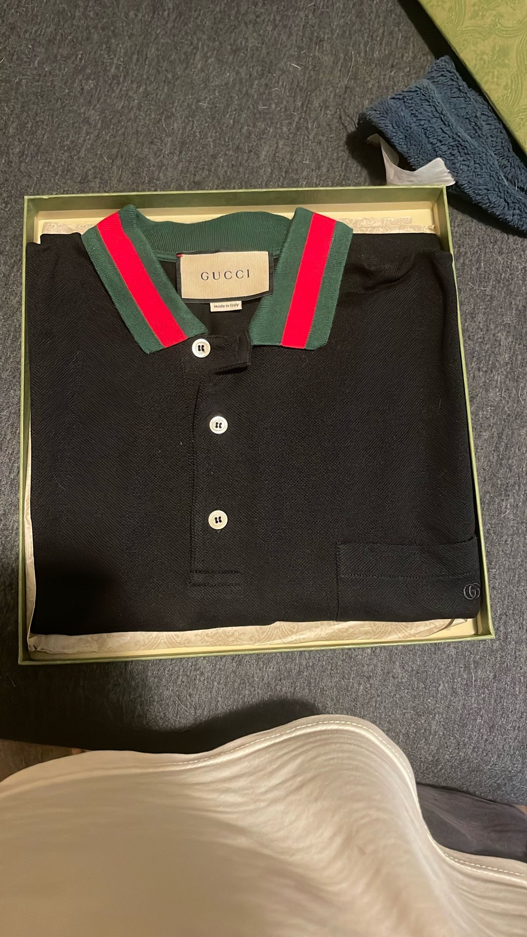 Gucci Cotton piquet polo with Web collar