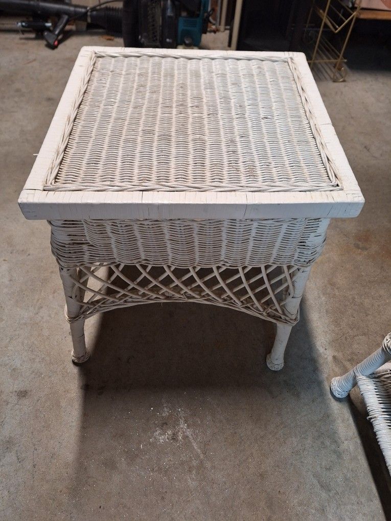 Wicker Side Table