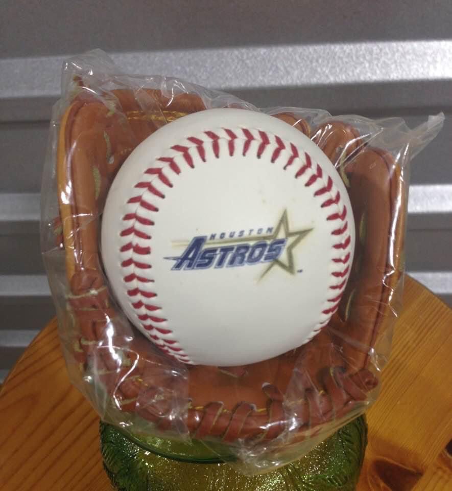 Astros Leather Baseball glove/baseball