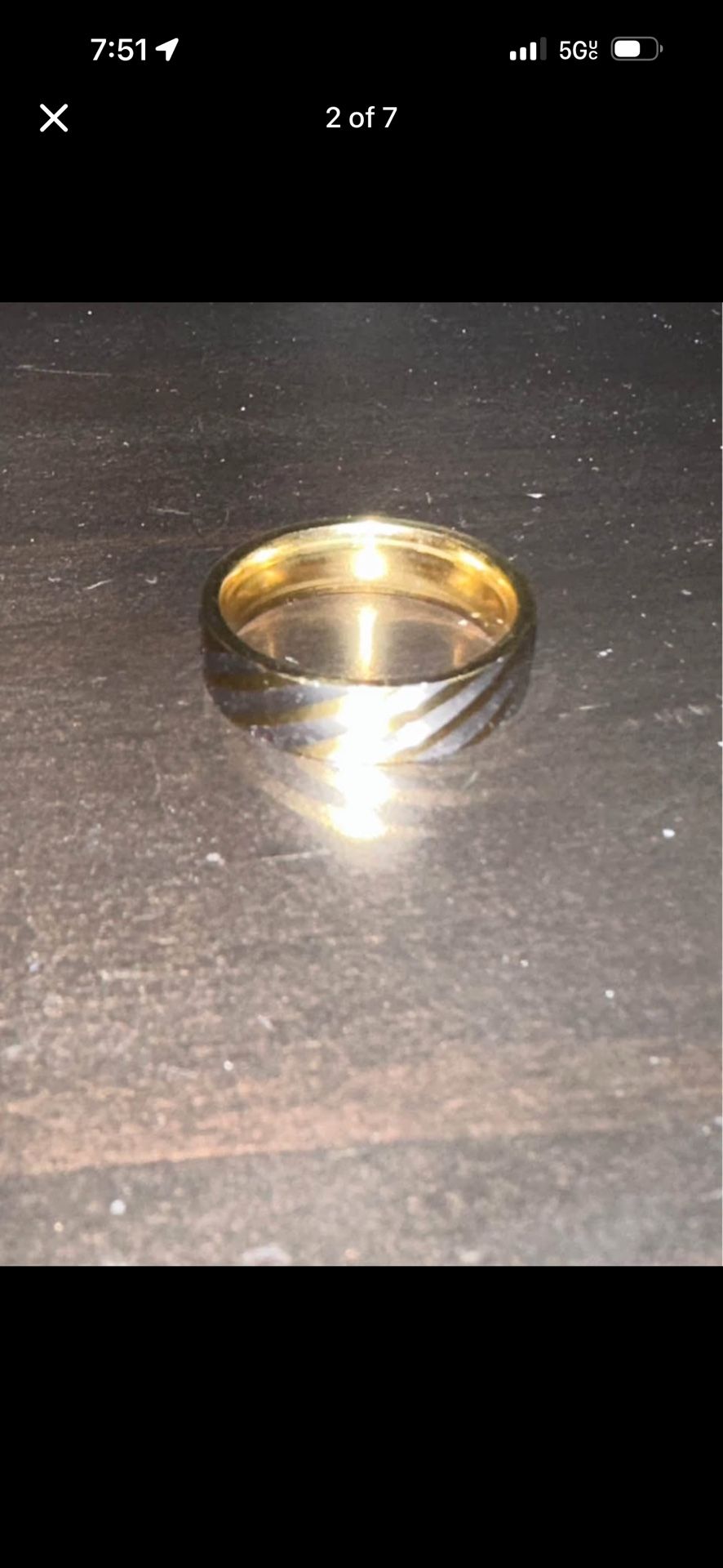 Gold And Silver Colored Ring