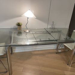 Structube glass extendable dining table deals