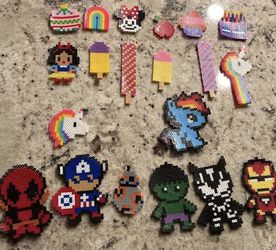 Peeler Beads Keychains, Magnets