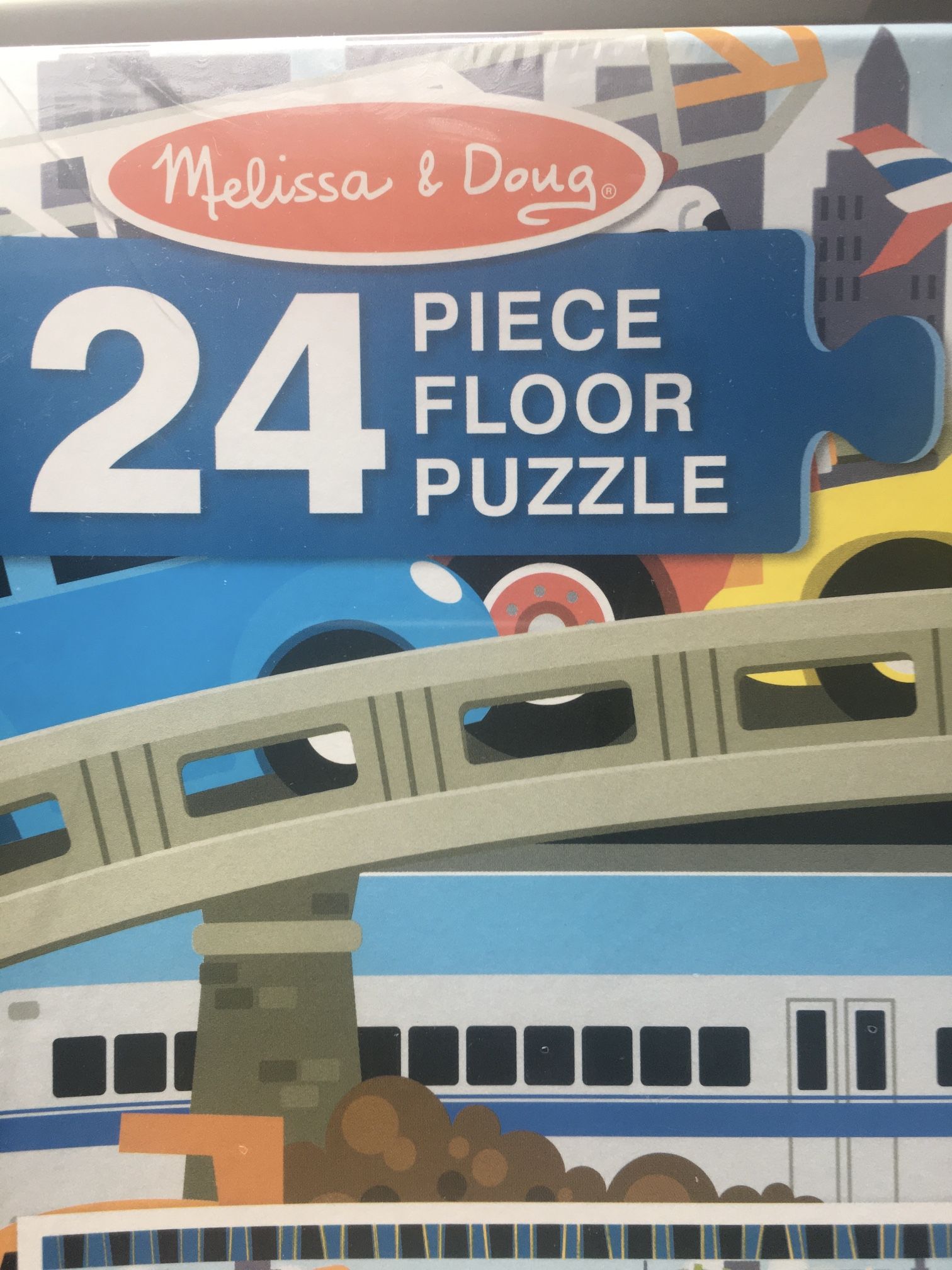 Melissa & Doug traffic jam 24 piece floor puzzle