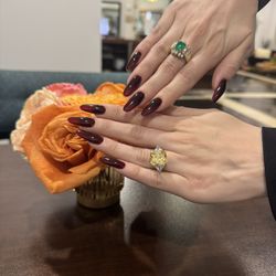 Gold Emerald & Diamond Estate Ring