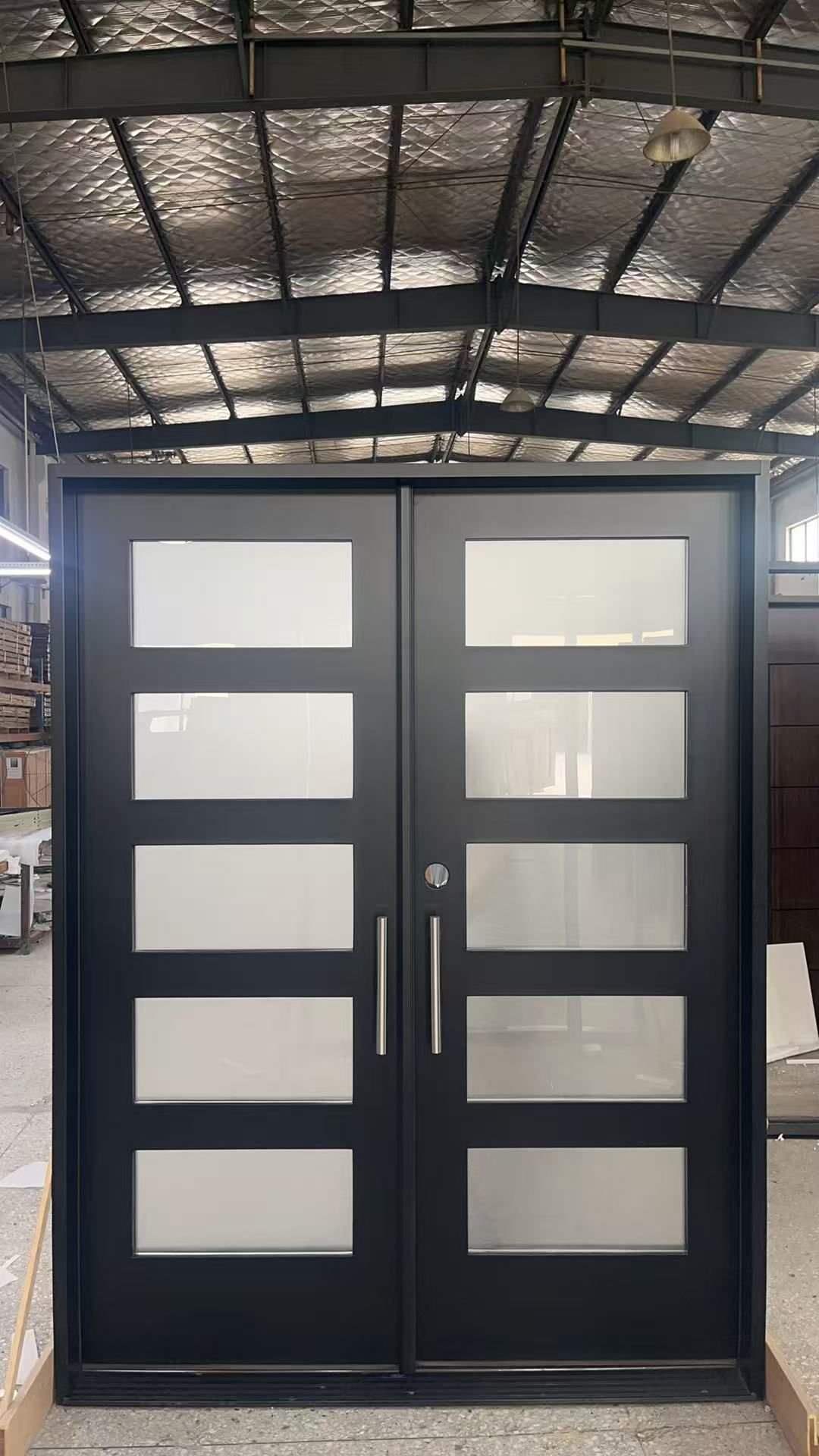 π€ Modern Black Double Glass Doors β Bold & Contemporary πͺ