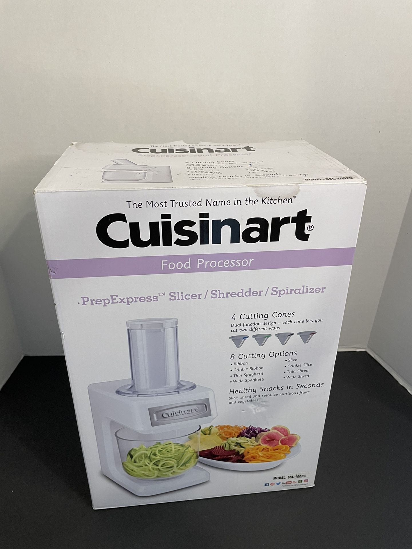 Cuisinart SSL100 Prep Express Slicer, Shredder and Spiralizer, White