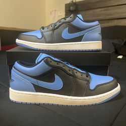 Jordan 1 Low “Black University Blue” Men’s 9.5