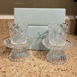 PartyLite Quilted Crystal Candle Holders