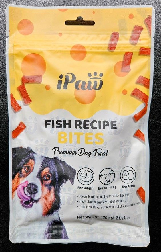 iPaw Dog Treats for Puppy Training All Natural Human Grade Dog Treat FISH