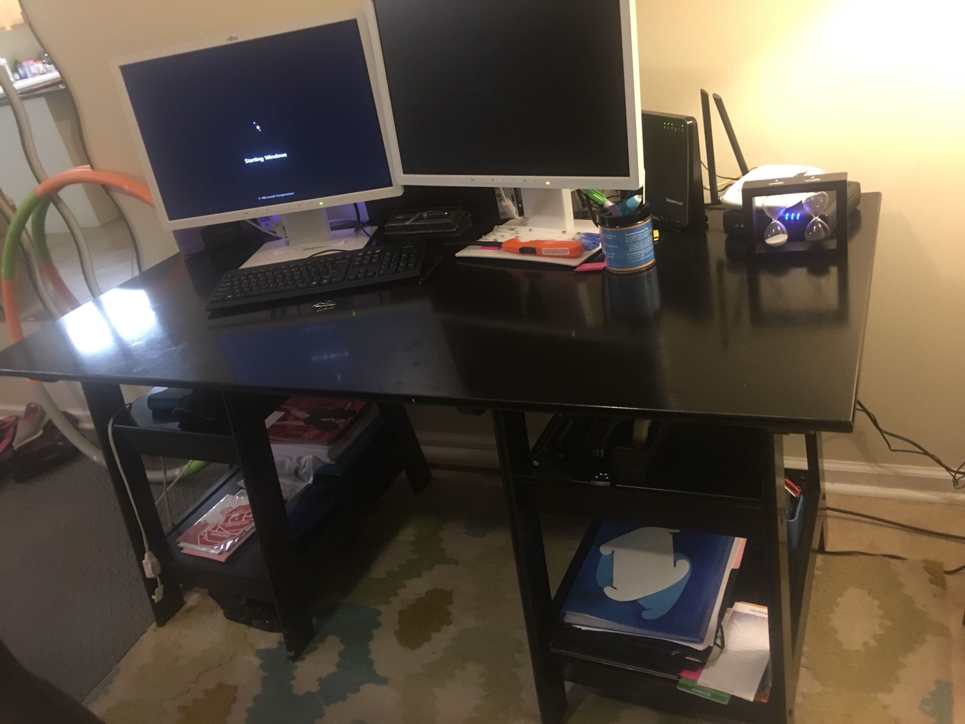 Sturdy desk with shelves-PICK UP ONLY