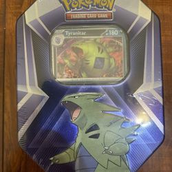 Pokemon Tyranitar & Darkrai & Slaking Triple Whammy Tin 3 Booster Packs & 3 Cards! New! Sealed!