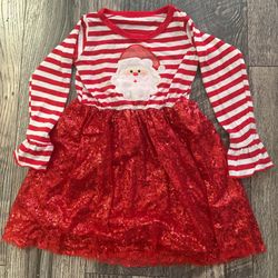 Vieille Toddler Baby Girls Christmas Dress Santa Claus Sequin Sparkly Kids Princess Party Dress 3 Years Old 