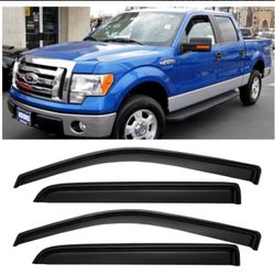 Window Rain Guards for 2009-2014 Ford F150 SuperCrew Cab