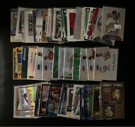 55 numbered baseball cards