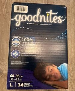 Goodnites size L 34 count