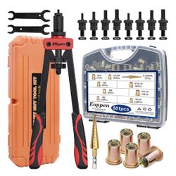 Rivnut Tool Kit with 8 Metric and SAE Mandrels