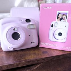 LIKE NEW! Lilac Purple Instax Mini 11 Camera + Matching Case