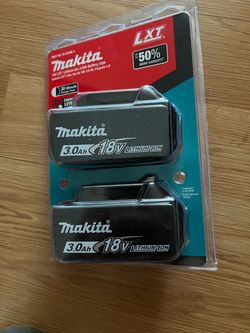 Makita battery set of 2  lithium ion 3ah 18v