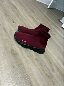 Balenciaga Speed Trainer – Burgundy/Black