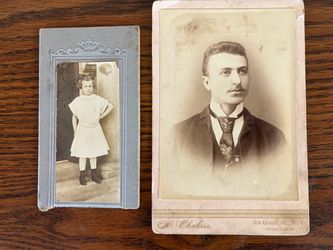 Late 1890’s-early 1900’s Cabinet Card Photos (2pc lot)