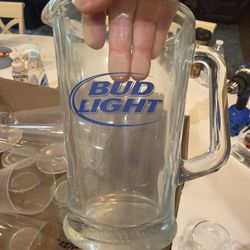 Glass Beer Pitchers And Beer/ Wine Glasses 