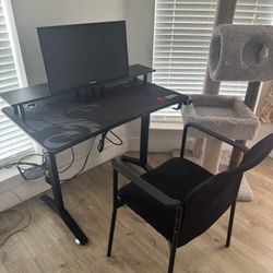 Gaming Desk And Monitor 