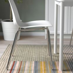 LIDÃ…S Chair, white/Sefast chrome plated