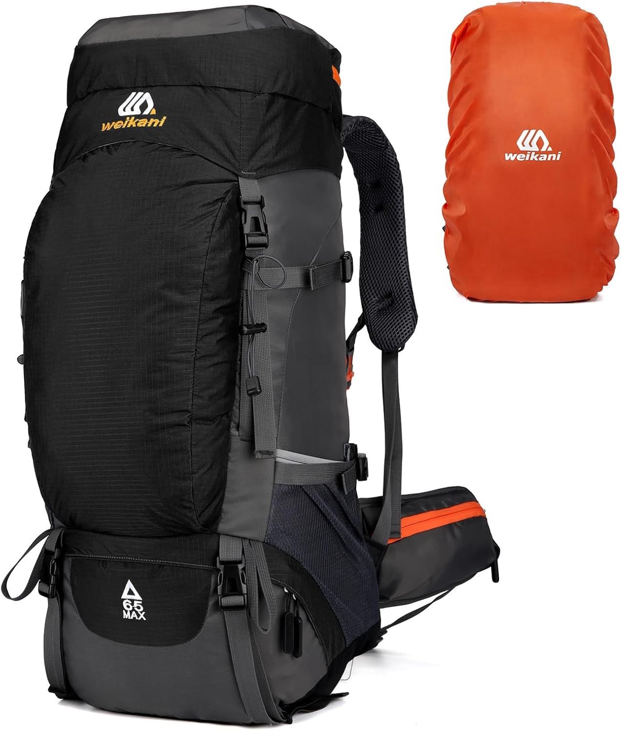 New 65L Waterproof Hiking Backpack With Raincover