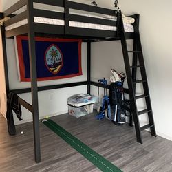 Ikea loft bed.  Full double