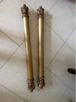Decorative Drapery Rods & Finials – Heavy Duty – Excellent Condition