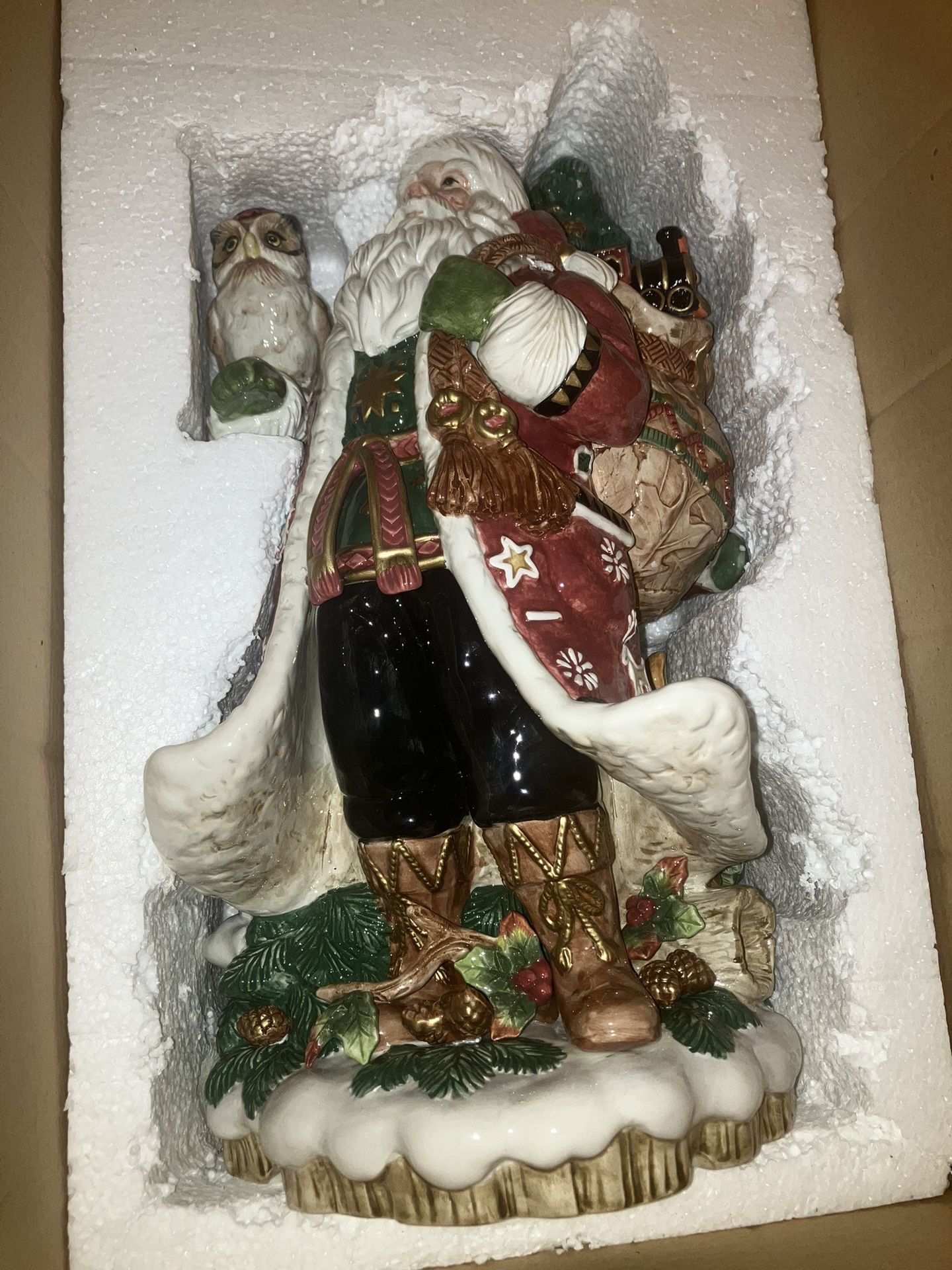 Fitz & Floyd Classic Holiday Collection Ceramic Designer Statues! In Original Boxes 