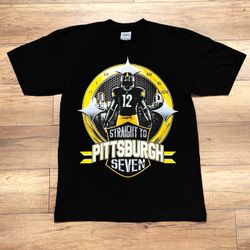 Pittsburgh Steelers NFL City Graphic Shaka Wear Super Max Heavy T Shirt Adult L