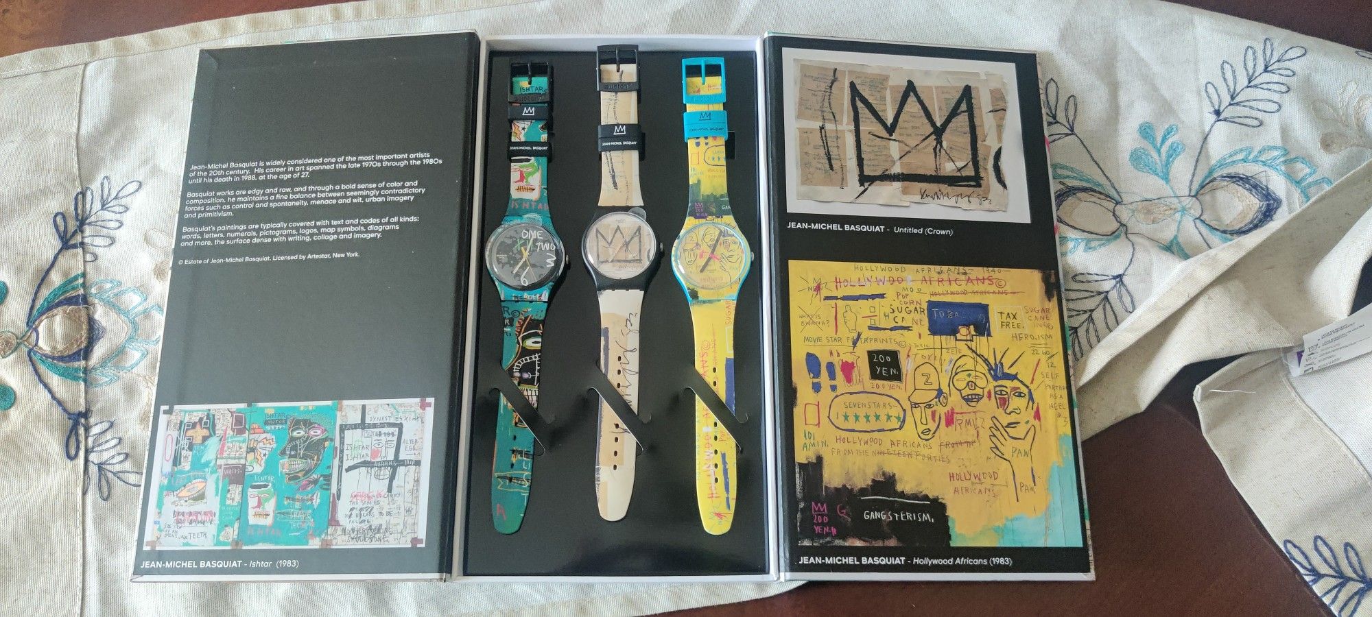 Swatch X Jean-Michel Basquiat Triptych Limited Edition Set Of 3 Watches