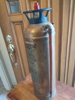 Fire Extinguisher - Vintage pre 1940 - copper / brass