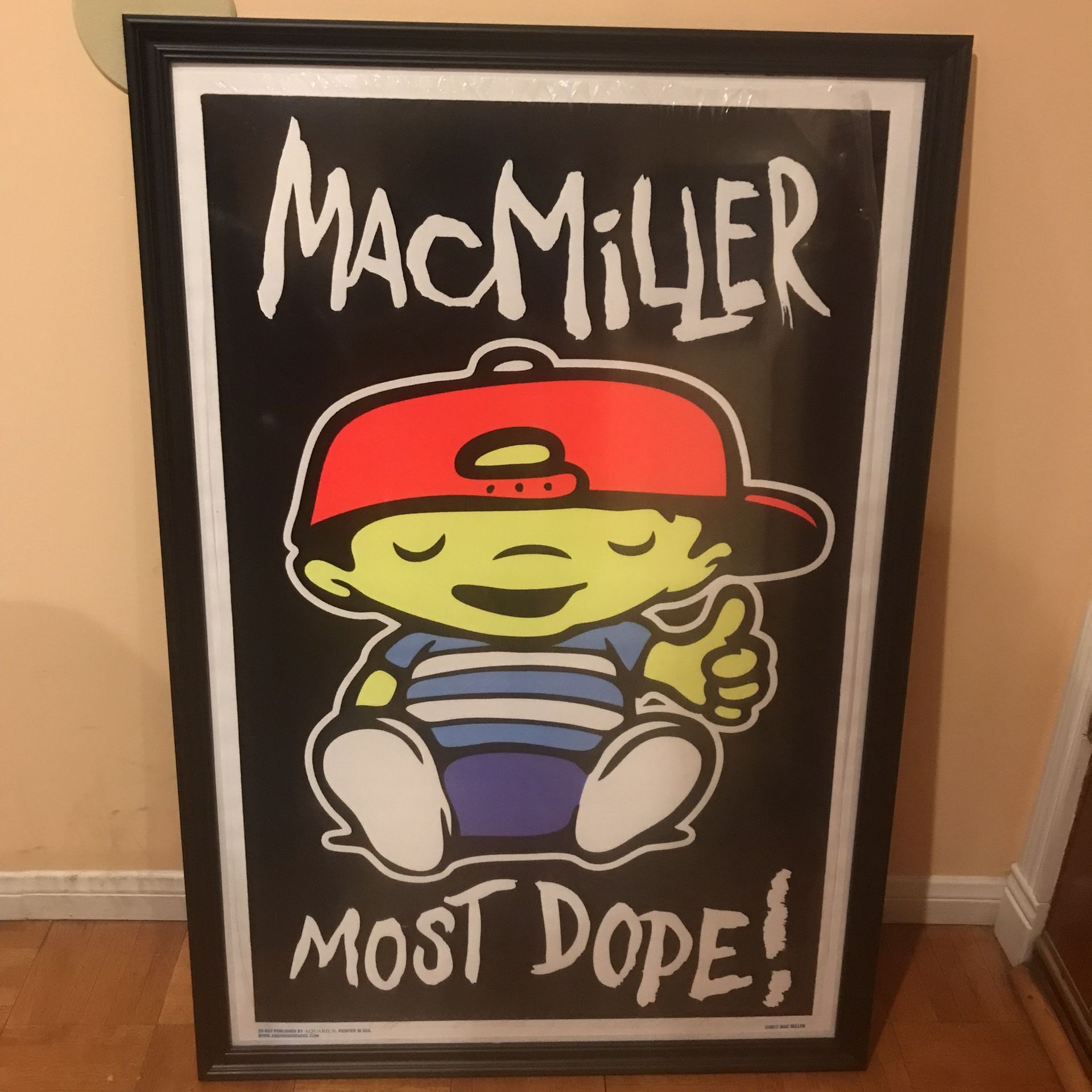 Rare Mac Miller Most Dope Blacklight Poster Framed