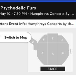 3 tickets for sold out The Psychedelic Furs show 5/10