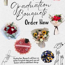 Graduation flower bouquets