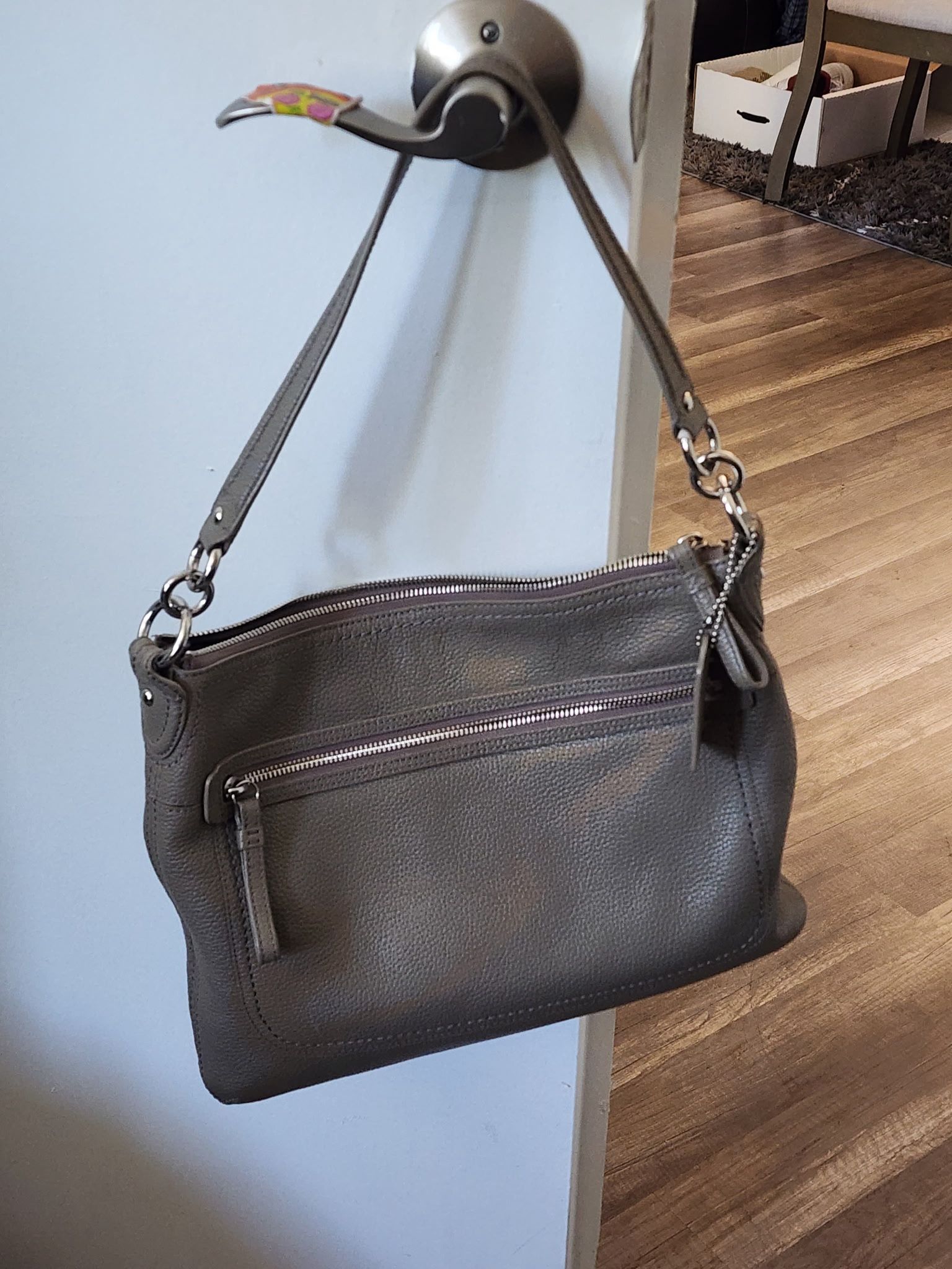 Coach Poppy Perri Pebbled Leather Bag