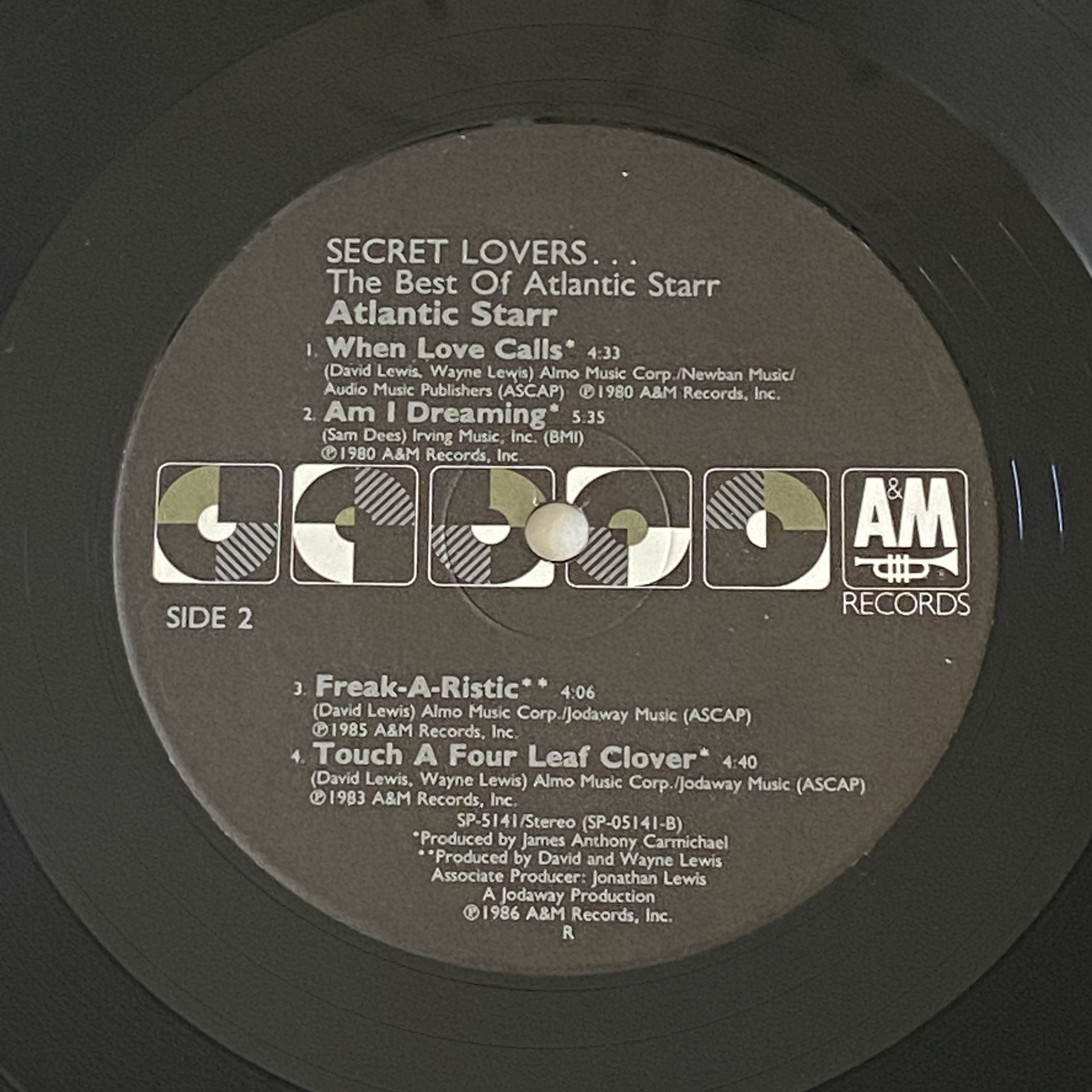 Atlantic Starr “Secret Lovers…The Best Of Atlantic Starr” Vinyl Lp 