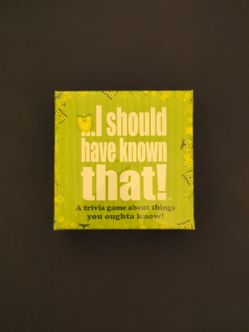 I Should Have Known That! Trivia Game
